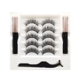 Miniatyrbild 7 av 11: Magnetiska ögonfransar och eyeliner Kit 5 par naturligt utseende lösögonfransar med magnetisk eyeliner pincett Lätt att applicera 6