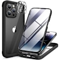 Miniatyrbild 1 av 8: Miracase Glass Series Designad för iPhone 14 Pro Max Case 6,7 tum, [2023 Upgrade] Bumper Case med inbyggd 9H härdat glas Scr Black-A