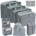 Miniatyrbild 1 av 5: 9 set packningskuber Bagagepackningsorganisatorer för resetillbehör grey