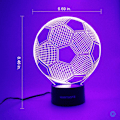 Miniatyrbillede 8 af 8: 3D Fodboldlampe Gave til Drenge, Pigeværelse, Natlampe T