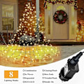 Miniatyrbild 4 av 5: 2m * 8 rader julgransljus med ring, 280 lysdioder Fairy Twinkle Lights för 6 - 8 fot Xmas Tree