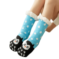 Miniatyrbild 1 av 5: 1 par Golvstrumpor Sherpa Foder Förtjockad Stretchy Soft Comforta Sky Blue