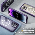 Miniatyrbild 7 av 8: Miracase Glass Series Designad för iPhone 14 Pro Max Case 6,7 tum, [2023 Upgrade] Bumper Case med inbyggd 9H härdat glas Scr Noble Purple-B