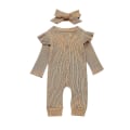 Miniatyrbilde 4 av 4: Baby Vår Høst Klær - Nyfødt Baby / Ribbestrikkede Klær Pink 12M