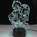 Miniatyrbild 2 av 7: One Piece Luffy 3D Illusion Night Light Lamp Smart Touch, RG