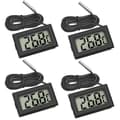 4x Digital LCD-termometer Temperaturmätare med extern sond för kylskåp frys akvarium (4x)