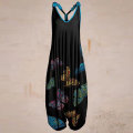 Miniatyrbilde 1 av 3: Kvinner Jumpsuit V-hals Tanktopper Jumpsuiter Løs midje Body 10# M