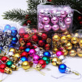 Miniatyrbild 5 av 5: Julbollsprydnader, BLÅ 24 st, för julfestkrans blue