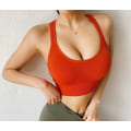 Miniatyrbild 1 av 6: Cloud Hide Fitness Dam port BH exig Yoga Push Up Tank Crop Top tötsäker Underkläder Atletisk Väst Tjej Gym hirt portkläder Red Orange S