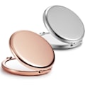 Pikkukuva 1 / 4: Getinbulk Kompakti peili, 2 kpl:n setti, jossa kaksipuoliset 1X/2X suurentavat käsilaukku taskupeilit (ruusukulta ja hopea) Rose Gold