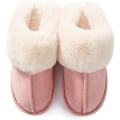 Pikkukuva 5 / 5: Naisten tohvelit Memory Foam Pehmeä Lämmin Slip On Kotitohvelit, Liukumaton Pehmo Sisä- ja ulkokäyttöön (Koko: Suuri)