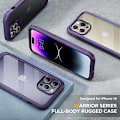 Miniatyrbild 8 av 8: Miracase Glass Series Designad för iPhone 14 Pro Max Case 6,7 tum, [2023 Upgrade] Bumper Case med inbyggd 9H härdat glas Scr Noble Purple