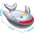 Miniatyrbild 2 av 5: Simringar Haj Simring Baby Pool Float Toy Tecknad Uppblåsbar Fisk Simring Sommar Pool Float Ring för 1-3 år gamla barn