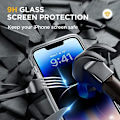 Miniatyrbild 5 av 8: Miracase Glass Series Designad för iPhone 14 Pro Max Case 6,7 tum, [2023 Upgrade] Bumper Case med inbyggd 9H härdat glas Scr Matte Clear