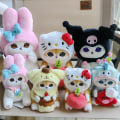Miniatyrbild 2 av 7: Mub- New Design Shark Cat Sanrio Joint Ugly Fish Kuromi My Melody Cinnamon Plush Toy Doll Keychain Gift 1 20cm