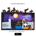 Miniatyrbild 5 av 6: Trä Halloween prydnader, rolig klassisk retro bärbar