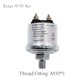 Miniatyrbillede 1 af 5: Motorolietrykssensor med måleområde 0~5 bar /0~10 bar passende til bilbåd olietryksmåler M10 & NPT-1/8 10 Bar M10-1