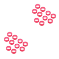 Miniatyrbilde 4 av 5: 1/2/3/5 10x Barber Frisør Saks Fingerring Rose Red 10 pcs 2PCS