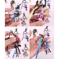 Miniatyrbild 2 av 5: Genshin Impact Cosplay akryl nyckelringhänge 3,15x1,97tum