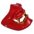 Miniatyrbild 8 av 8: Cosplay Mask Game Half Face Airsoft Oni Mask Halloween Mask GRÅ grey