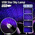 Miniatyrbilde 6 av 8: LED Nattlys Bil Interiør Tak Atmosphere Star USB-projektor red