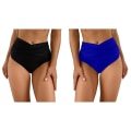 Miniatyrbillede 2 af 5: 1/2/3 Dame badebukser Pool Party Dame badetøj Snorkling Black XL 1 Pc