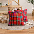 Miniatyrbilde 5 av 5: 2 stk julepledd i tartan putetrekk Xmas Case