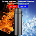 Miniatyrbild 5 av 5: 1000 ml smart termosflaska hålla kall och varm flaska temperaturdisplay intelligent termos för vatten te kaffe vakuumflaskor 1000ml red