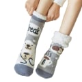 Miniatyrbild 1 av 5: 1 par Golvstrumpor Sherpa Foder Förtjockad Stretchy Soft Comforta Light Grey
