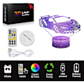 Miniatyrbild 6 av 6: Bil 3D Night Light Bilar för pojkar Barn 3D Lamp Lights Xmas Gi