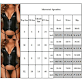 Miniatyrbild 3 av 4: Sexiga Dam Babydoll Underkläder Dam Läder Strumpebandsstrumpor Nattkläder Underkläder XL