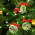 Miniatyrbilde 4 av 5: Julekuler, 30 stk 3 tommers Xmas klare akrylemner med rødt bånd for juletrepynt Hengende dekorasjon DIY Blank