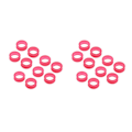 Miniatyrbilde 3 av 5: 1/2/3/5 10x Barber Frisør Saks Fingerring Rose Red 10 pcs 2PCS