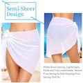 Miniatyrbillede 4 af 5: 2 stk. Beach Wrap Sarong, Sort Hvid Halv Beach Cover Up Saronger Og Wraps