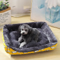 Miniatyrbilde 5 av 5: Kjæledyrshund seng sofa matter kjæledyrprodukter chiens dyretilbehør hunder kurv Yellow L