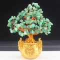 Miniatyrbilde 1 av 7: steiner og krystaller citrin kvartskrystall perle pengetre for h Green