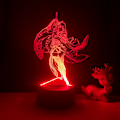 Miniatyrbillede 2 af 7: Spilkarakter 3D Illusion Lampe 16 farver LED Næsten