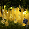 Miniatyrbild 1 av 5: 30 LED 6,5 m Solar String Lights för utomhusträdgård 8 lägen, vatten