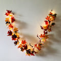 Miniatyrbild 1 av 4: Halloween LED Höst Höst Lönnlöv Garland hängande dekorationer maple leaf+lights