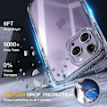 Miniatyrbild 3 av 6: Miracase Glass Series Designad för iPhone 14 Pro Max Case 6,7 tum, [2023 Upgrade] Bumper Case med inbyggd 9H härdat glas Scr Clear Glitter