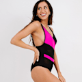Miniatyrbilde 2 av 5: V-ringet Halter One Piece Badedrakt for damer (FMY)