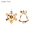 Miniatyrbild 3 av 5: Batteridriven varmvit, jul LED-ljus Bell + Snowflake