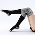 Miniatyrbillede 1 af 5: Lange engangs skridsikre yogastrømper 3 par Gray stitching