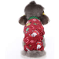 Miniatyrbilde 3 av 6: Julemønster genser Pyjamas for små og mellomstore hunder, juleklær Nyttår Jumpsuit for hund Coral Fleece gensere Varm kappe SDZ109 L