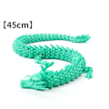 Miniatyrbillede 1 af 8: 3D-printet artikuleret Drage Fisketank landskabsarkitekturdekoration Green  45CM