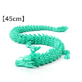 Pikkukuva 1 / 8: 3D-tulostettu nivelletty lohikäärme akvaarion maisemointikoriste Green  45CM