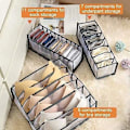 Miniatyrbild 2 av 5: 3ST Underkläder Organizer Set -vikbar Underkläder Låda Organizer
