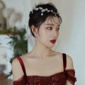Miniatyrbillede 4 af 4: Rhinestone Blad Bryllup Sølv Tiaraer og Kroner Krystal Vedhæng Tiara Pandebånd til Brud Brudepige Fødselsdag Krone Cosplay Tilbehør til Kvinder