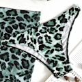 Pikkukuva 8 / 11: Kolmiosainen naisten painettu pehmeä laukku Bikini solmittu naisten exig uimapuku trandkläder Perspektiivi Suositut jaetut uima-asut Coffee color S