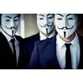Miniatyrbillede 2 af 2: AKORD 990222\" V for Vendetta Anonymous Guy Fawkes Halloween Maskerade Maske, Unisex-voksen, Hvid, One Size